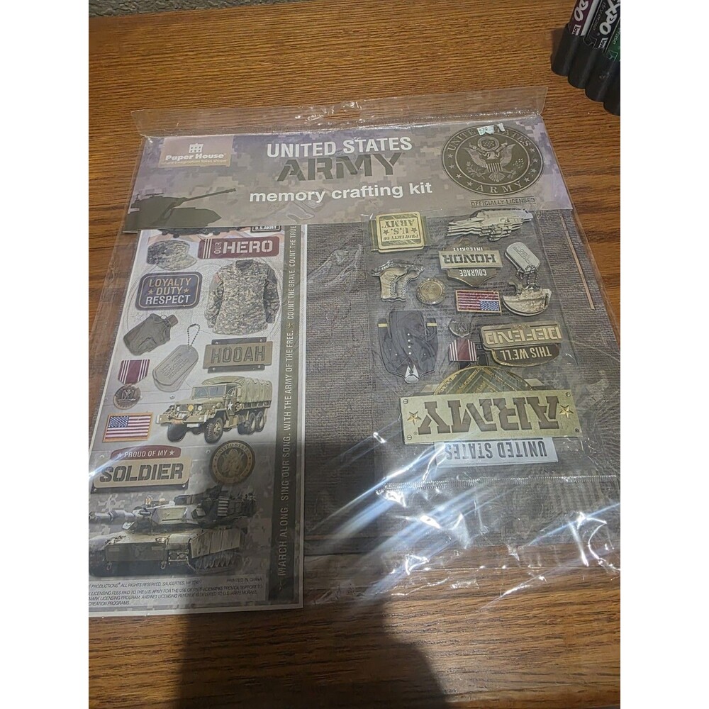 Military Page Kit 12x12" Army Military scrapbook Paper House NEW
